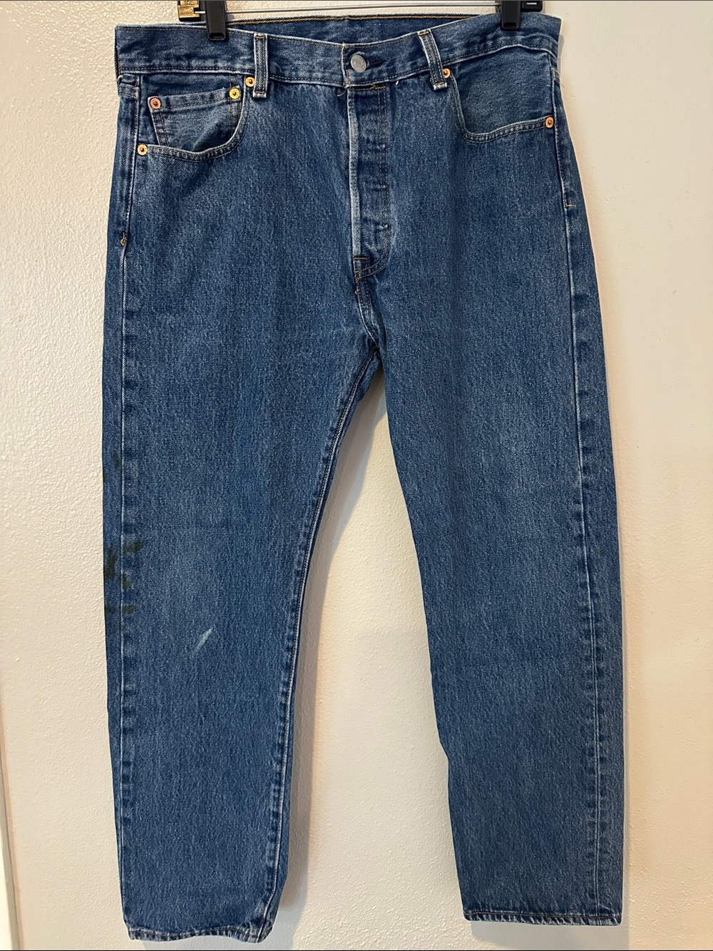 Levi’s 501 Original Fit Men’s Jeans W34 L30 Medium Blue Wash Button Fly